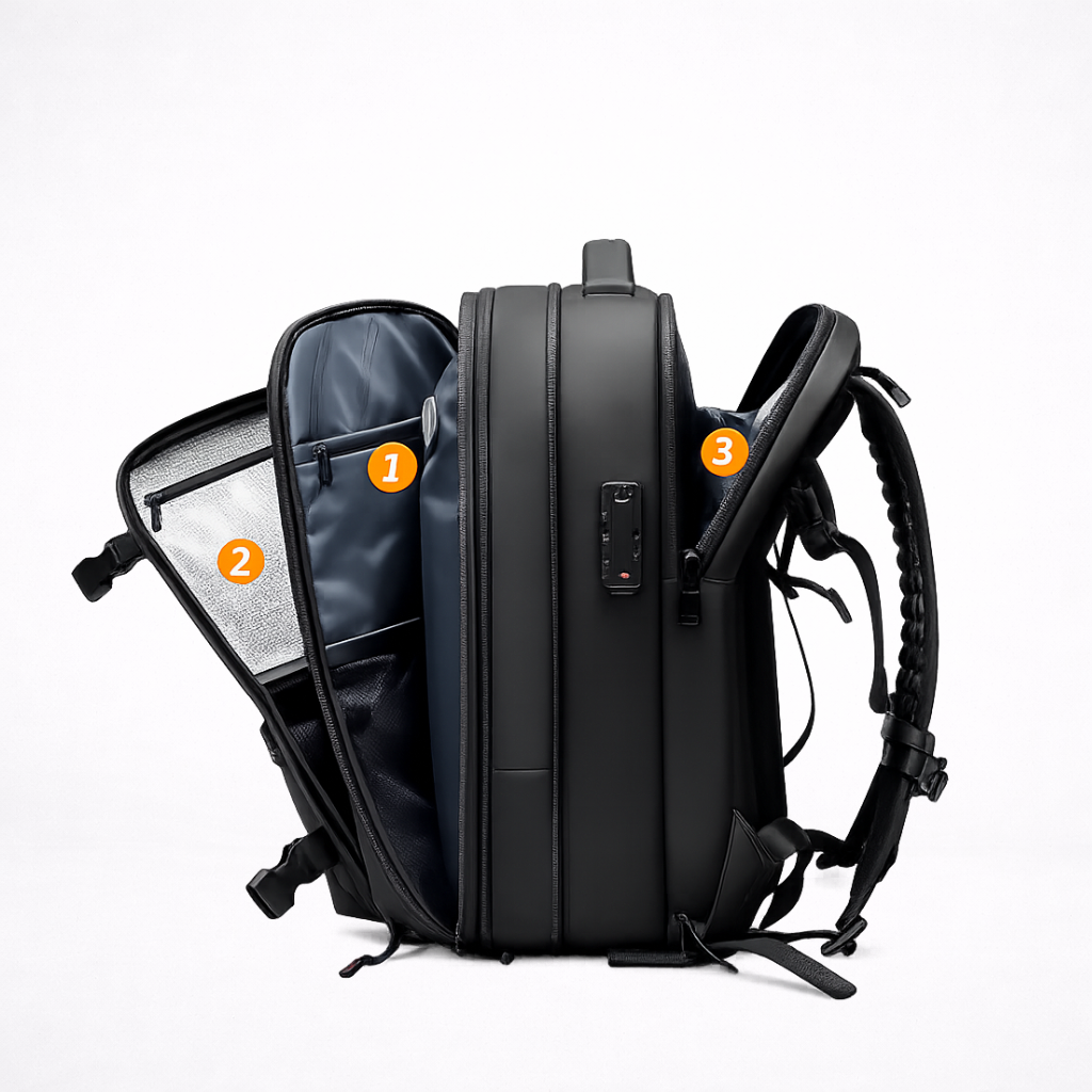 Sac à dos cabine "Smart" à compression sous-vide - 60L
